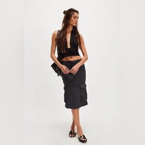 NWOT free people Evie Column Midi Skirt sz 2
